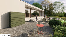 Outdoorküche ETERNITY – aufklappbarer Schrank mit Eternitverkleidung