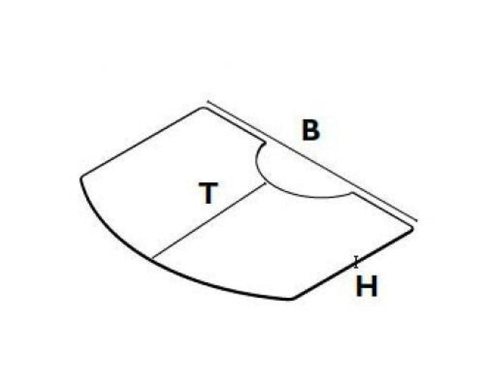 Vorlegeplatte Stahl (B 94,4 x T 50,5 x H 0,2 cm), schwarz