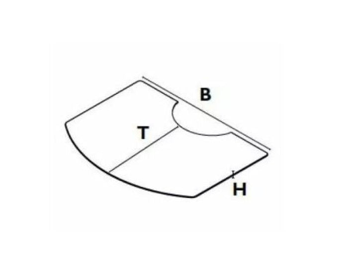 Vorlegeplatte Glas (B 88,8 x T 52,7 x H 0,6 cm)