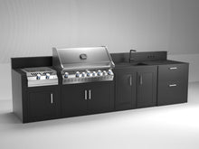 Outdoorküche Blackline Classic mit Napoleon Grill inkl. Beefer und Kühlschubladen