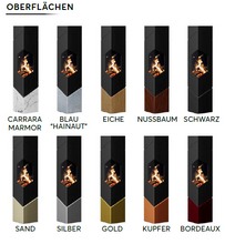 Hängecheminée eckig FlamaquARTz mit Sockel