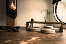 Hängecheminée eckig FlamaquARTz mit Sockel