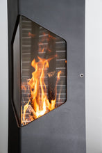 Hängecheminée eckig FlamaquARTz mit Sockel Marmor
