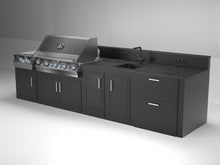 Outdoorküche Blackline Classic mit Napoleon Grill inkl. Beefer und Kühlschubladen